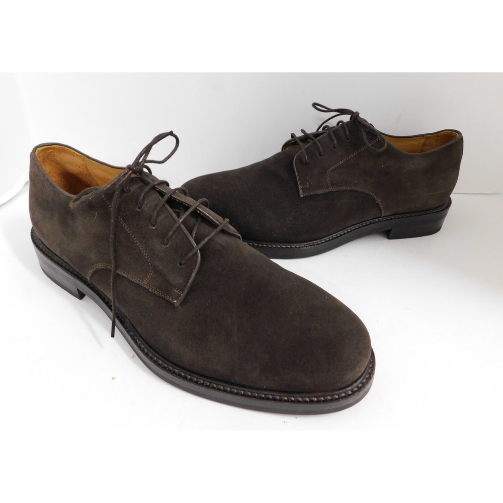 Beckett Simonon Brown Suede Leather Derby Oxfords Shoes Men's Size 11.5